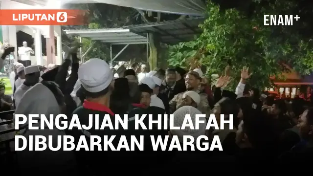 Pengajian Bertuliskan Khilafah Dibubarkan Paksa Oleh Warga