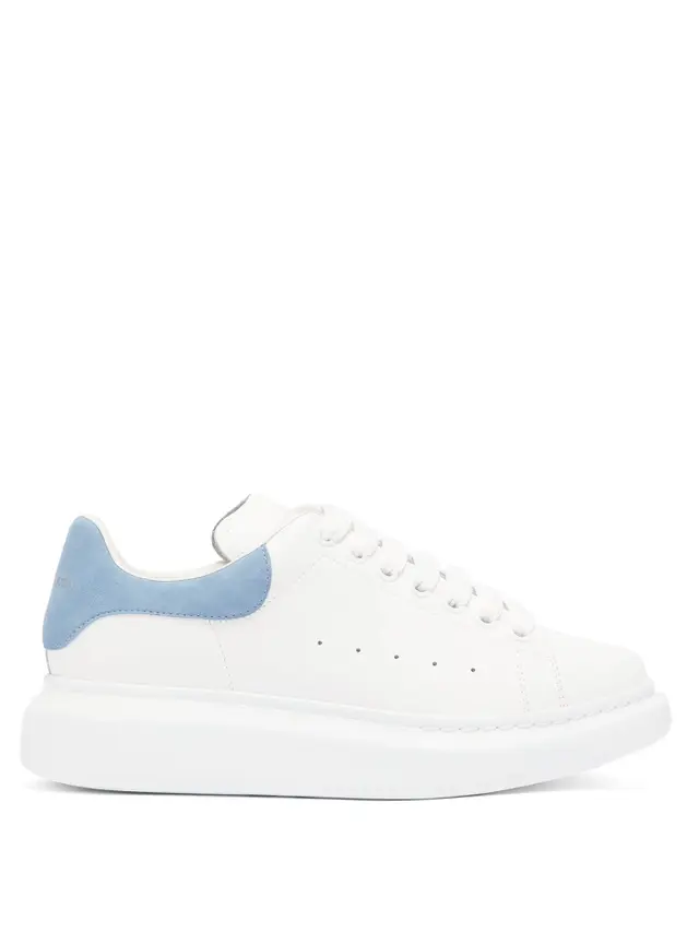 Alexander McQueen Raised-Sole Low-Top Leather Trainers