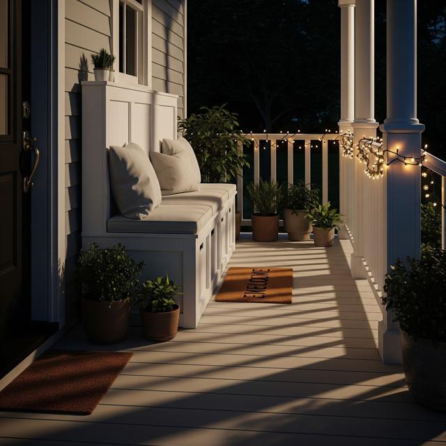 Model Teras Depan Rumah Sempit yang Bisa Jadi Ruang Santai Multifungsi (Image by Gemini AI)