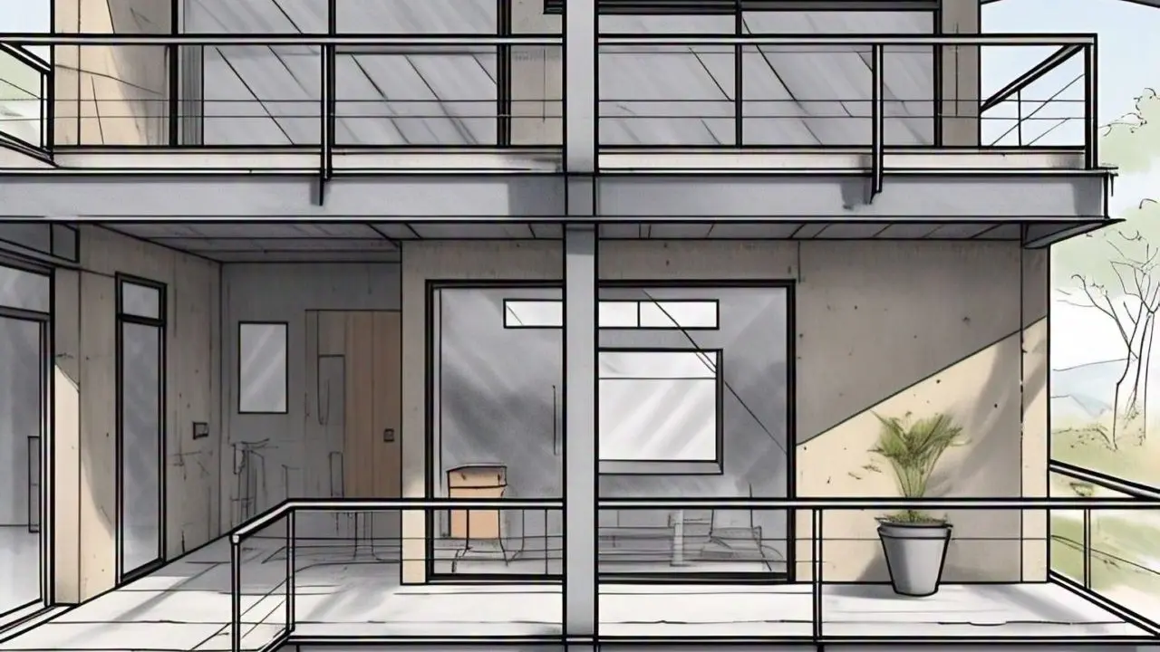 Sketsa Rumah Minimalis Industrial