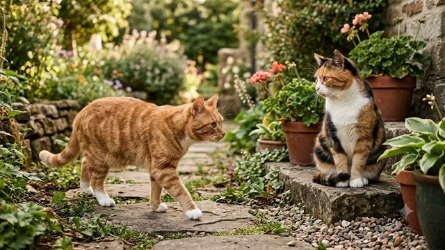Pendekatan Kucing Jantan ke Betina