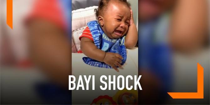 VIDEO: Kaget Lihat Ayahnya Potong Rambut, Bayi Nangis Histeris