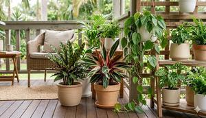 Ide Tanaman Hias Tropis di Teras agar Rumah (created by AI)