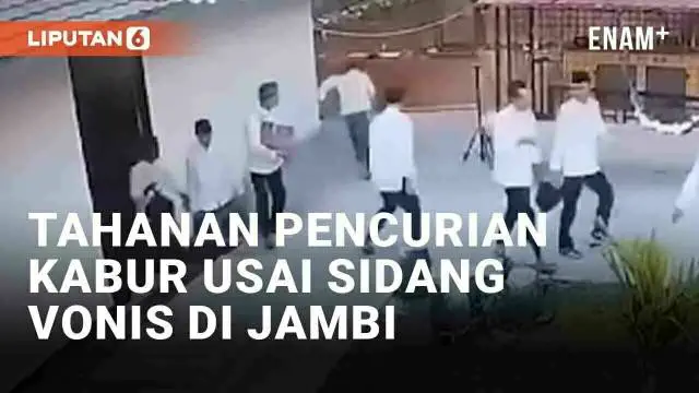 Seorang tahanan kasus pencurian di Jambi kabur dari proses hukum. Insiden terjadi usai pelaku jalani sidang vonis di PN Sarolangun Jambi, Rabu (10/7/2024). Detik-detik aksi pelaku terekam CCTV, pelaku meninggalkan barisan tahanan lainnya saat keluar ...