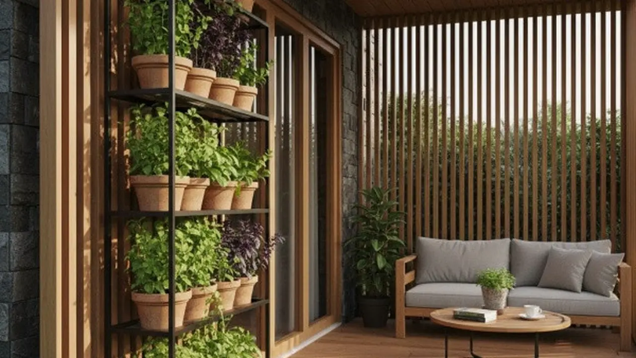 Teras Rumah dengan Tanaman Aromatik Pengusir Serangga (Image by Gemini AI)