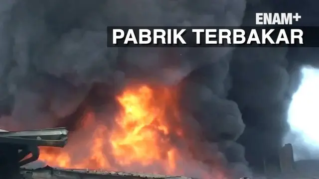 Pabrik konveksi di Cimahi bandung terbakar, kebakaran disebabkan terjadi ledakan diareal mesin.