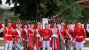 Peringatan Detik-Detik Proklamasi di Istana Merdeka, Jakarta pada Rabu (17/8/2022) diisi dengan parade pakaian adat dari tamu yang hadir. Namun kebaya merah menjadi outfit yang mendominasi perayaan HUT ke-77 RI kali ini. Mulai dari para Puteri Indonesia, dr. Rheisa Brotoasmoro, Menteri Luar Negeri Retno Marsudi, hingga istri Mendikbudristek, Franka Makarim. (instagram/officialputeriindonesia)