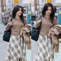 Potongan cardigan yang fitted membuat tampilannya terlihat manis sekaligus memberi siluet yang lebih ramping. [@ayutingting92].