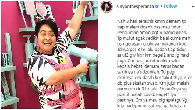 Dinyatakan Positif Covid-19, Ini Cerita Sinyorita saat Rasakan Gejalanya