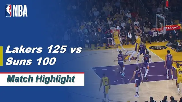 Berita Video Highlights NBA 2019-2020, LA Lakers Vs Phoenix Suns  125-100