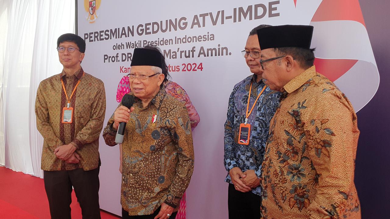 Resmikan Gedung Baru ATVI-IMDE, Wapres Maruf Amin: Kualitas Pendidikan Menjadi Kunci