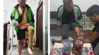 Viral Ojek Online Difabel Dapat Bantuan Kaki Palsu, Kisahnya Bikin Haru. (Sumber: Instagram/semangatojol)