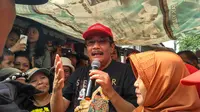 Djarot Saiful Hidayat blusukan di Klender, Jakarta Timur (Liputan6.com/ Ika Defianti)