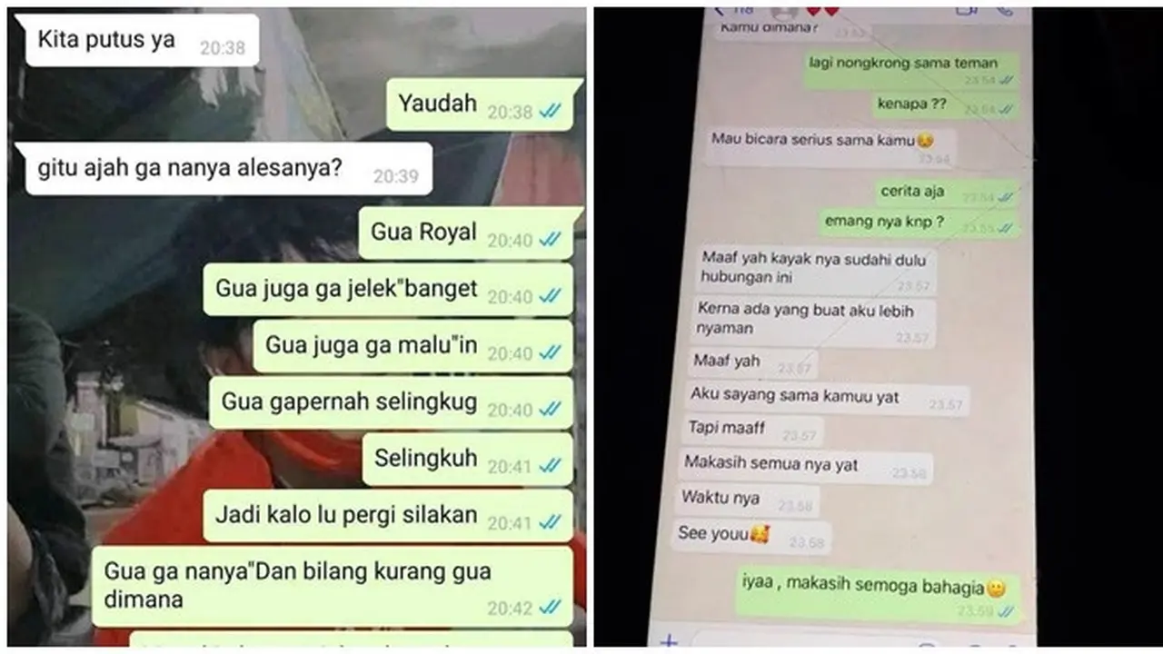 Nyesek sampai 'Sok Tegar', 6 Chat Minta Putus ke Pacar Ini Bikin Pilu