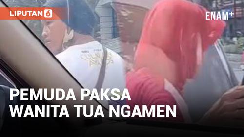 VIDEO: Wanita Tua Diduga Dipaksa Anak Sendiri Ngamen di Malang