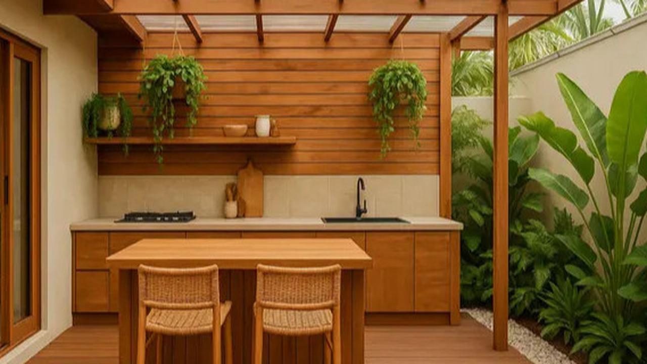 Masak Makin Asyik, 10 Ide Dapur Semi Outdoor di Belakang Rumah 2025