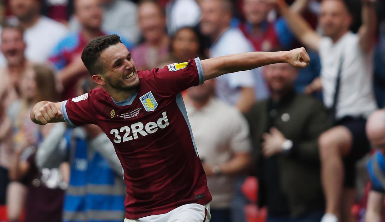 3. John McGinn (Aston Villa) - Penampilan John Mcginn di awal musim juga tidak kalah apik dengan rekannya Jack Grealish di Aston Villa. Gelandang berusia 26 tahun ini telah mencatatkan 4 assists dan 1 gol dari 7 laganya bersama Aston Villa di awal musim ini. (AFP/Adrian Dennis)