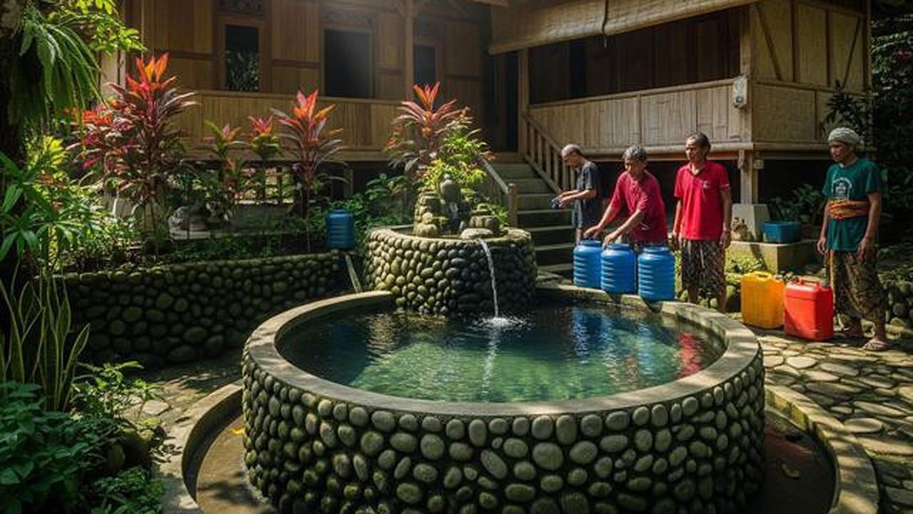 7 Model Rumah di Desa dengan Sistem Air Gravitasi Tanpa Pompa