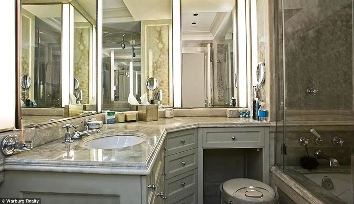 Apartemen ini berlokasi di Trump Tower dan dilaporkan terinspirasi dari novel '50 Shades of Grey'. (@warburg realty) 