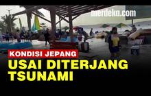 VIDEO: Jepang Dihantam Tsunami Imbas Letusan Gunung Tonga, Belasan Kapal Terbalik