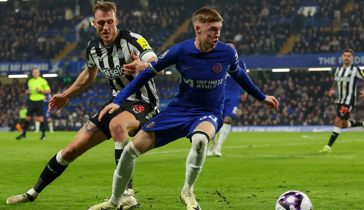 Chelsea berhasil meredam perlawanan Newcastle dengan skor 3-2. (AP Photo/Ian Walton)
