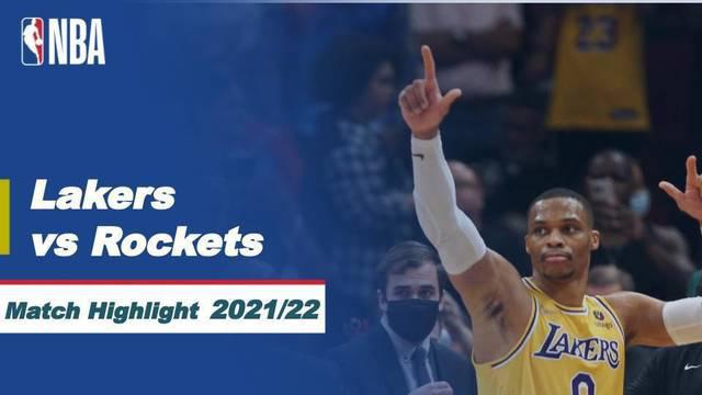 Berita video highlights NBA antara LA Lakers dan Houston Rockets pada lanjutan kompetisi NBA 2021/2022, Rabu (29/12/2021).