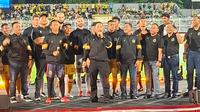 Launching tim Bhayangkara Presisi Lampung FC di markas anyar mereka, Stadion Sumpah Pemuda, Lampung jelang mengikuti BRI Super League 2025/2026 hari Senin (28/07/2025) malam WIB. (Bhayangkara Presisi Lampung FC)