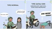 Komik Lucu 7 Tipe Penumpang Ojek Online ini Kocak Banget, Kamu yang Mana?