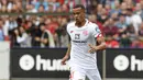 Robin Quaison (FSV Mainz) - Quasion tampil apik bersama Mainz sejauh ini. Pemain berusia 26 tahun ini telah mecentak 12 gol dari 24 laganya di Bundesliga musim 2019/20. (AFP/Thomas Kienzle)