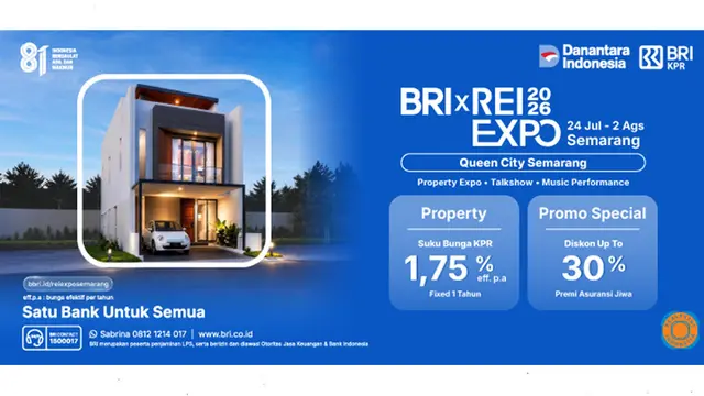 BRI x REI Expo Semarang 2026 Hadirkan Promo KPR Bunga Mulai 1,75% untuk Wujudkan Hunian Impian
