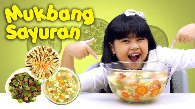 Mukbang Sayuran (Foto: Kokiku TV)