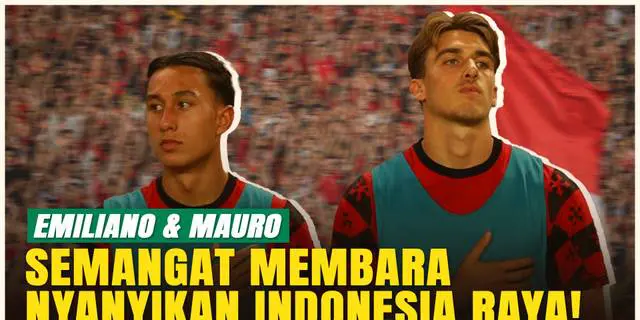 VIDEO: Bela Timnas Indonesia! Miliano Jonathans dan Mauro Zijlstra Nyanyikan Lagu Indonesia Raya