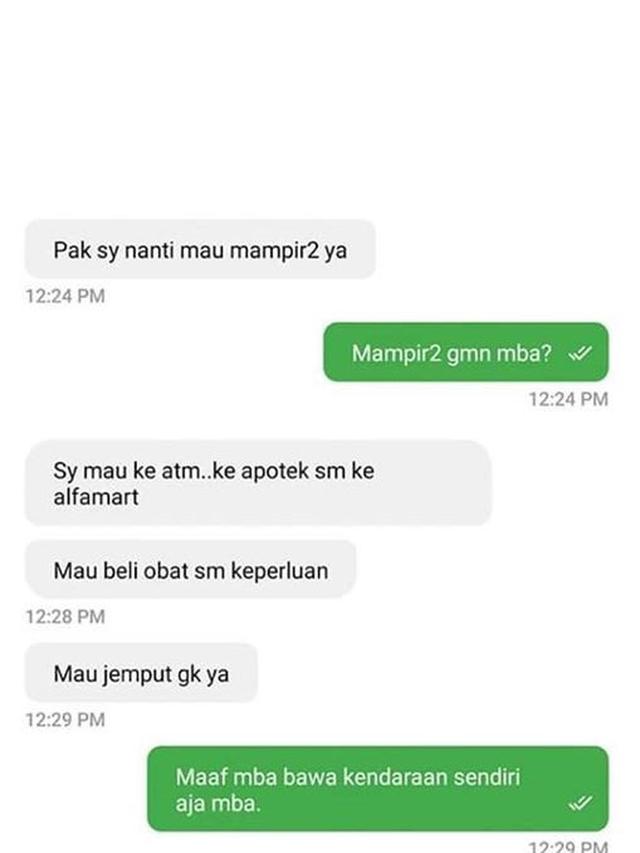 8 Chat Kocak Cara Driver Ojekol Batalkan Pesanan