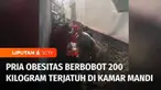 Pria penderita obesitas dengan bobot 200 kilogram terjatuh di kamar mandi rumahnya. Proses evakuasi berlangsung dramatis dan korban terpaksa dibawa ke rumah sakit dengan mobil bak terbuka.