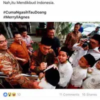Beredar Viral Foto Mendikbud Tanda Tangan di Jidat Anak SD