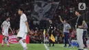 Hingga akhir babak pertama, tim asuhan pelatih Gerald Vanenburg tertinggal 0-1 dari Vietnam. (Liputan6.com/Helmi Fithriansyah)