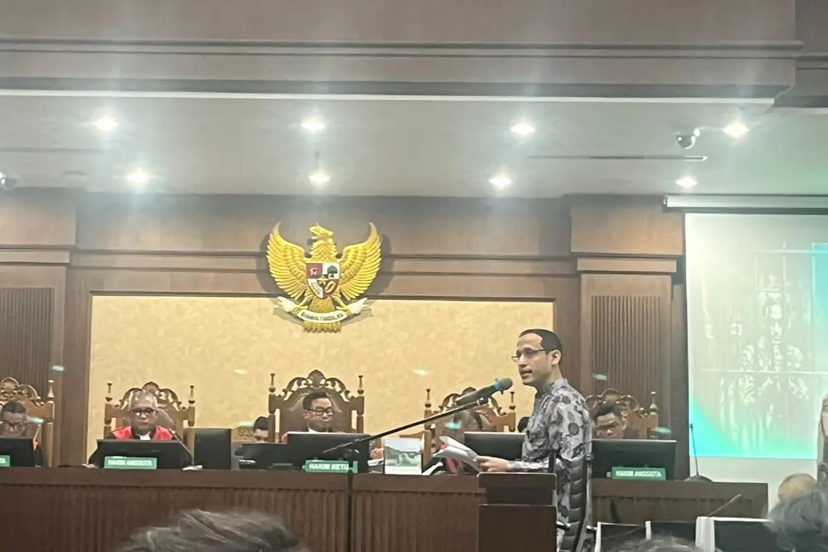 Nadiem Makarim di Sidang Pleidoi