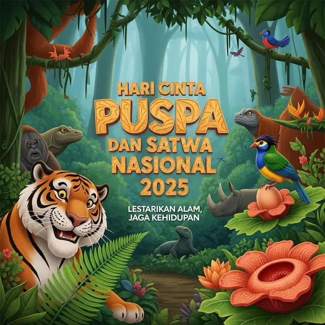 Hari Cinta Puspa dan Satwa Nasional 2025