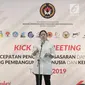 Menko PMK Puan Maharani memimpin Kick Off Meeting Percepatan Pencapaian Sasaran dan Target Bidang Pembangunan Manusia dan Kebudayaan 2019 di Jakarta, Senin (11/2). Rapat dihadiri sejumlah menteri terkait. (Liputan6.com/Faizal Fanani)