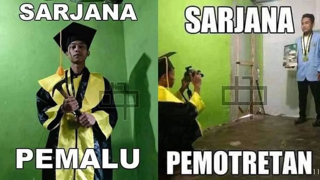 6 Potret Sarjana Nyeleneh Saat Pakai Toga Ini Bikin Garuk Kepala