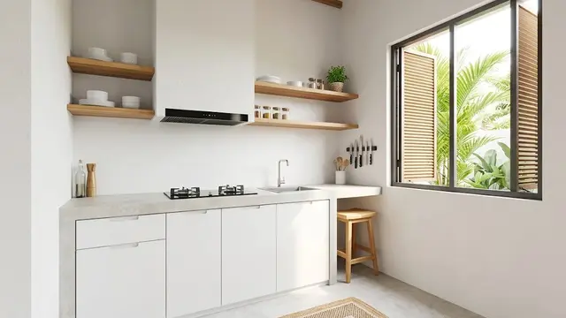 Dapur Single Line untuk Memaksimalkan Ruang Gerak