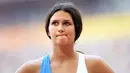 Leryn Franco memiliki rekor lemparan sejauh 57.77 meter yang diraihnya pada tahun 2012 pada ajang Ibero-American Championships in Athletics di Venezuela. (AFP/Valery Hache)