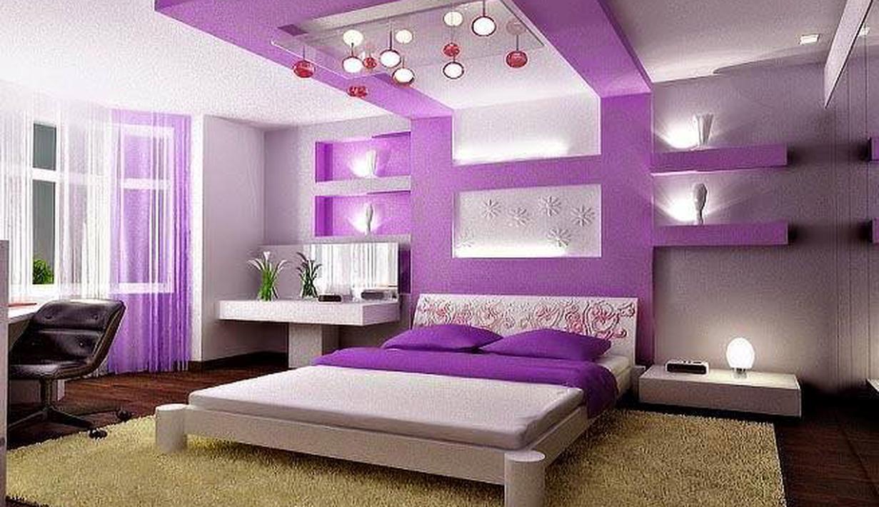 Tren Untuk Dekorasi Kamar  Tidur Nuansa Ungu Beauty Glamorous