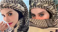 7 Potret Outfit Hijab Angel Lelga ala Wanita Timur Tengah, Inspirasi Lebaran