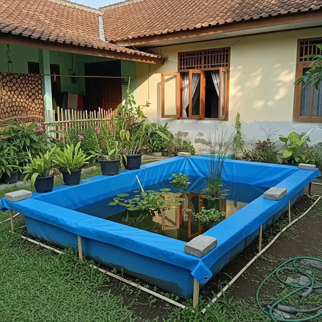 Ilustrasi Kolam Terpal Mini