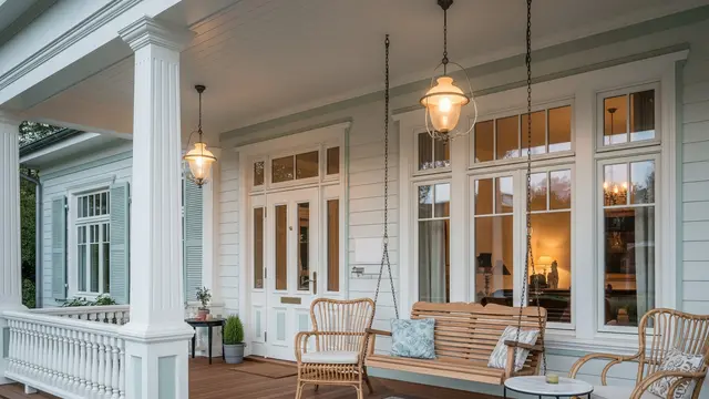 Rumah American Classic dengan Teras Hangat