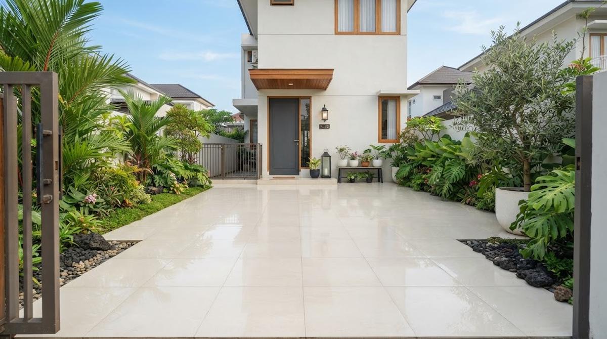 Pilihan Warna Ubin agar Halaman Depan Rumah Terlihat Lebih Luas