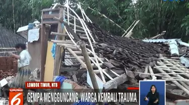Gempa merobohkan sebagian besar rumah warga yang dibangun ulang setelah kejadian sebelumnya.