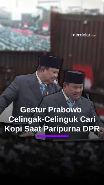 Momen Prabowo Celingak-Celingut Cari Kopi, Izin ke Puan Minum di Paripurna DPR