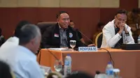 Menteri Pemuda dan Olahraga Republik Indonesia (Menpora RI) Zainudin Amali memimpin rapat koordinasi lintas kementerian/lembaga untuk persiapan penyelenggaraan F1 Powerboat 2023 Danau Toba.